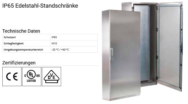 Edelstahl Kompakt Standschränke